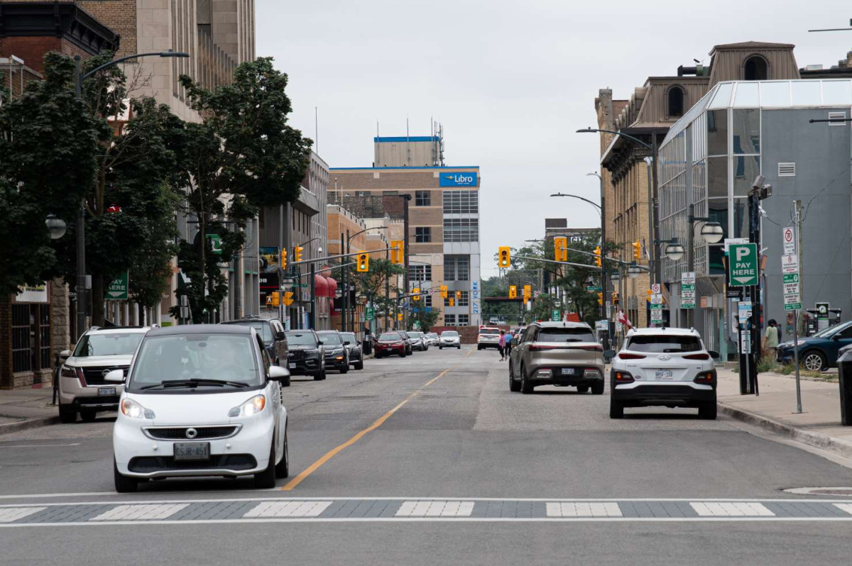 Street lights and cars